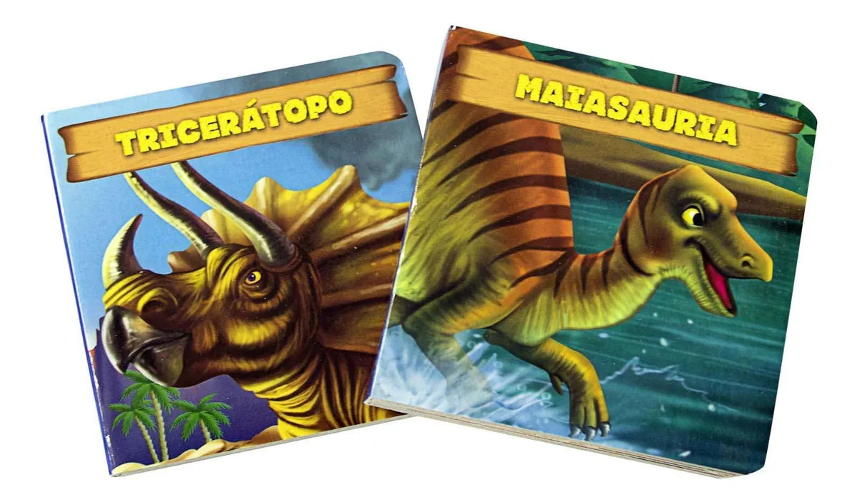 Dinos 6 Libritos Acartonados Cofre Imantado
