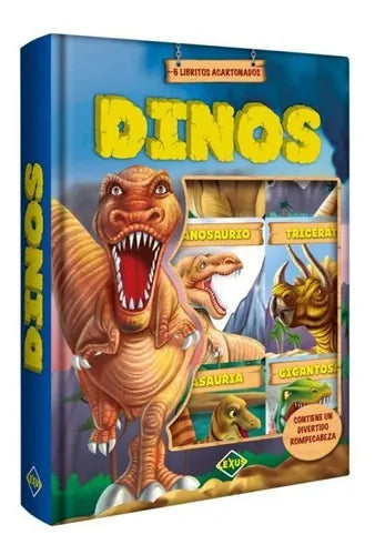 Dinos 6 Libritos Acartonados Cofre Imantado