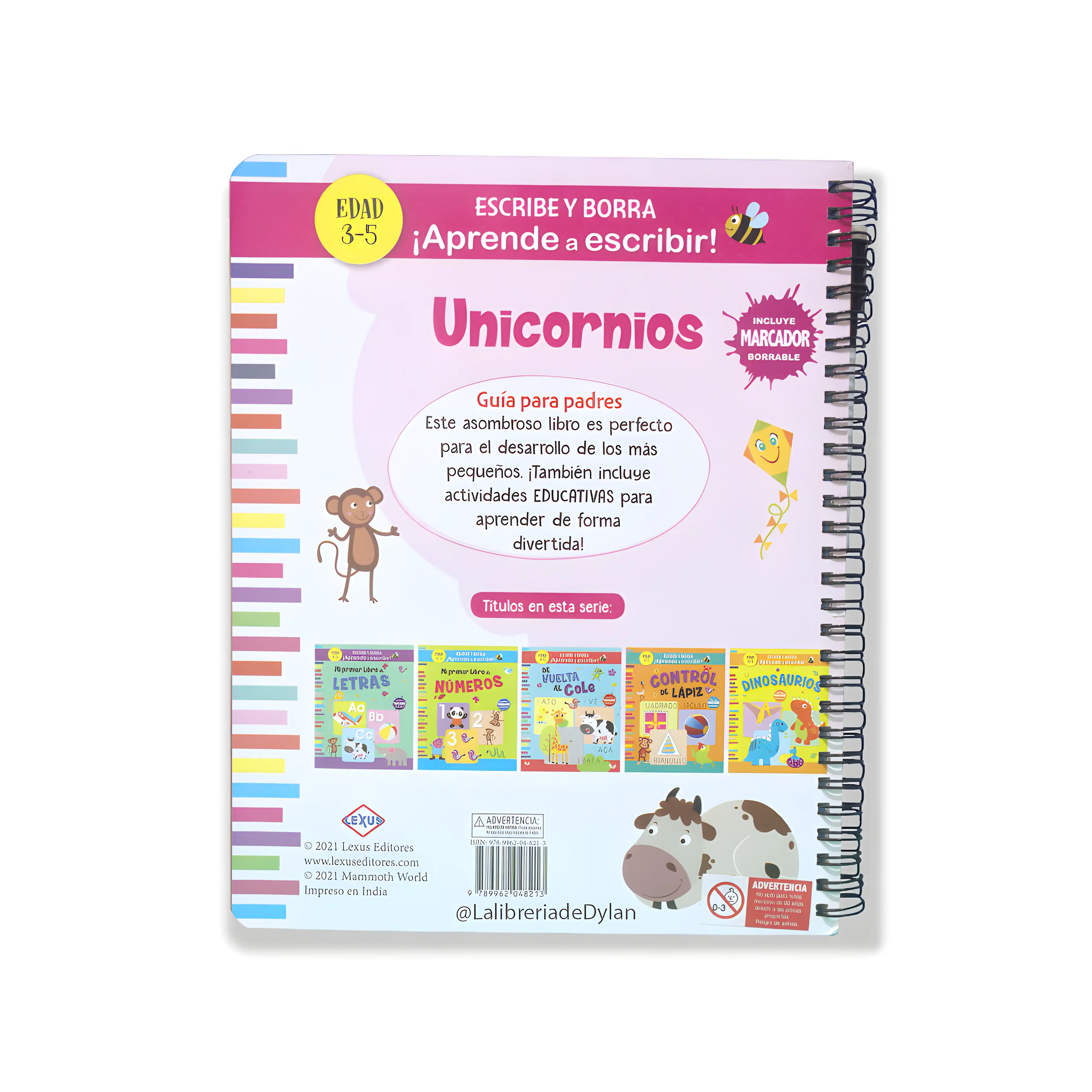 Unicornios - Libro de Actividades con lápiz y borrador mágico