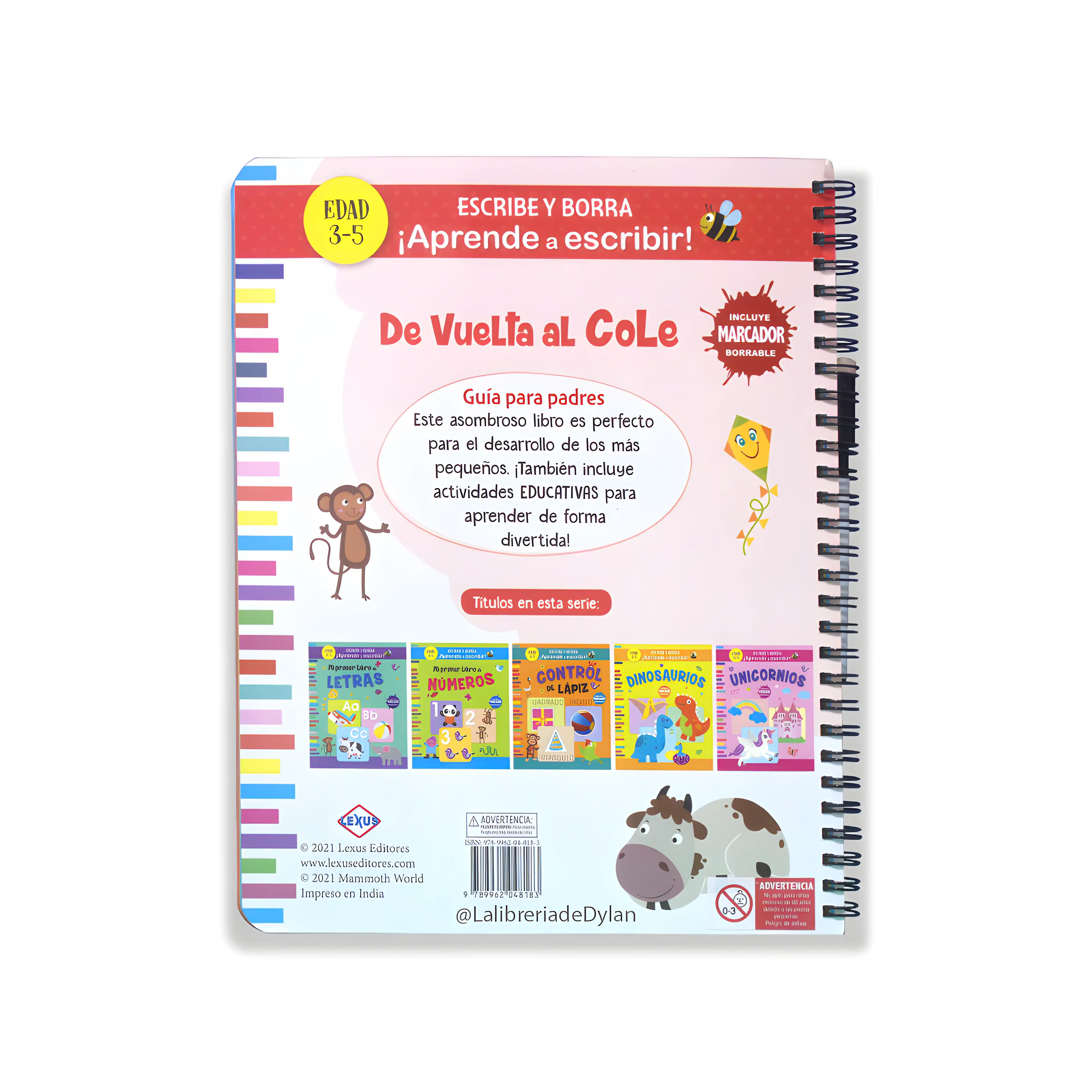 De vuelta al cole - Libro de Actividades con lápiz y borrador mágico